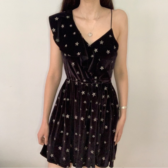 Aqua | Velvet Star Dress Size Small New - Picture 5 of 6